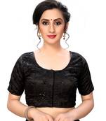 Black Women'S Jacquard Silk Blouse