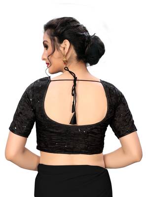 Black Women'S Jacquard Silk Blouse 2