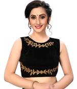 Black Women'S Velvet Blouse