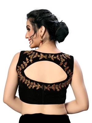 Black Women'S Velvet Blouse 2