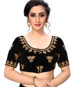 Black Women'S Velvet Blouse