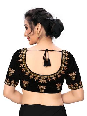 Black Women'S Velvet Blouse 2