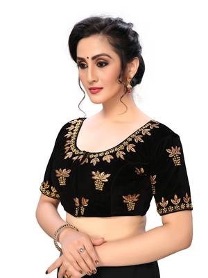 Black Women'S Velvet Blouse 3