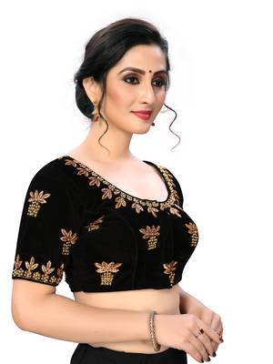 Black Women'S Velvet Blouse 4