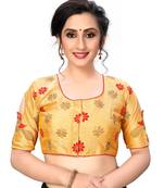 Beige Women'S Embroiderey Santoon Silk Blouse