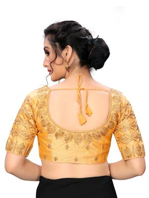 Beige Women'S Embroiderey Santoon Silk Blouse 2