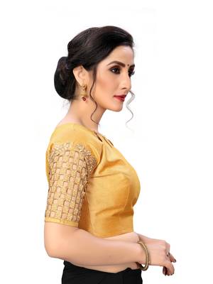 Golden Women'S Embroiderey Santoon Silk Blouse 2