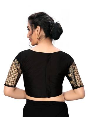 Black Women'S Embroiderey Santoon Silk Blouse 2