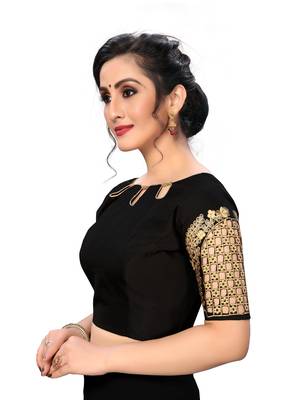 Black Women'S Embroiderey Santoon Silk Blouse 3