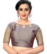 Grey Women'S Embroiderey Santoon Silk Blouse