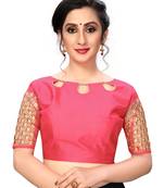 Pink Women'S Embroiderey Santoon Silk Blouse