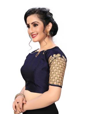 Blue Women'S Embroiderey Santoon Silk Blouse 3
