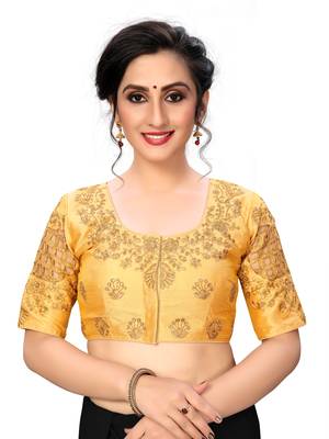 Beige Women'S Embroiderey Santoon Silk Blouse 1