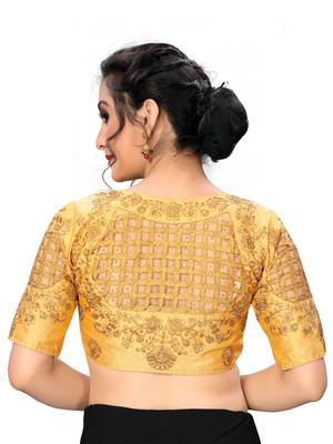 Beige Women'S Embroiderey Santoon Silk Blouse 2