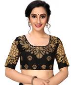 Black Women'S Embroiderey Santoon Silk Blouse