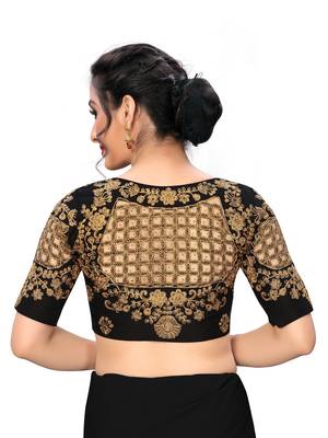 Black Women'S Embroiderey Santoon Silk Blouse 2