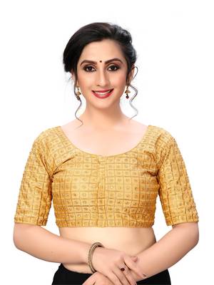 Beige Women'S Embroiderey Santoon Silk Blouse 1