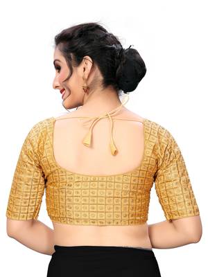 Beige Women'S Embroiderey Santoon Silk Blouse 2