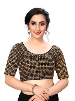 Black Women'S Embroiderey Santoon Silk Blouse 1