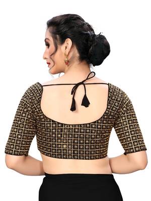 Black Women'S Embroiderey Santoon Silk Blouse 2