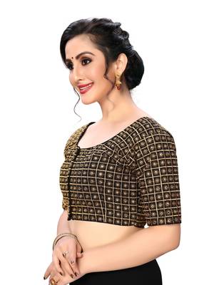 Black Women'S Embroiderey Santoon Silk Blouse 3