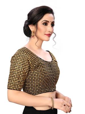 Black Women'S Embroiderey Santoon Silk Blouse 4