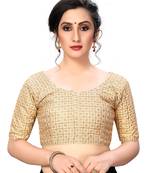 Cream Women'S Embroiderey Santoon Silk Blouse