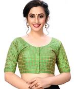 Green Women'S Embroiderey Santoon Silk Blouse
