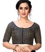 Blue Women'S Embroiderey Santoon Silk Blouse