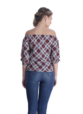 Black printed georgette party-tops 2