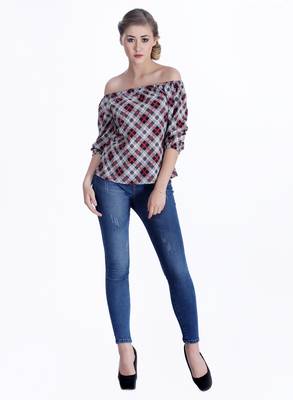 Black printed georgette party-tops 3