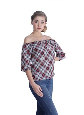 Black printed georgette party-tops 5