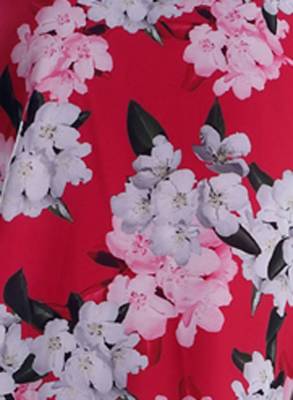 Pink printed georgette sleeveless-tops 5