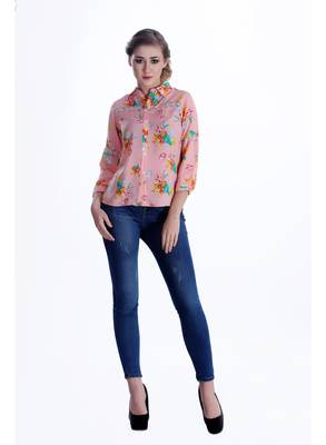 Pink printed cotton cotton-tops 3