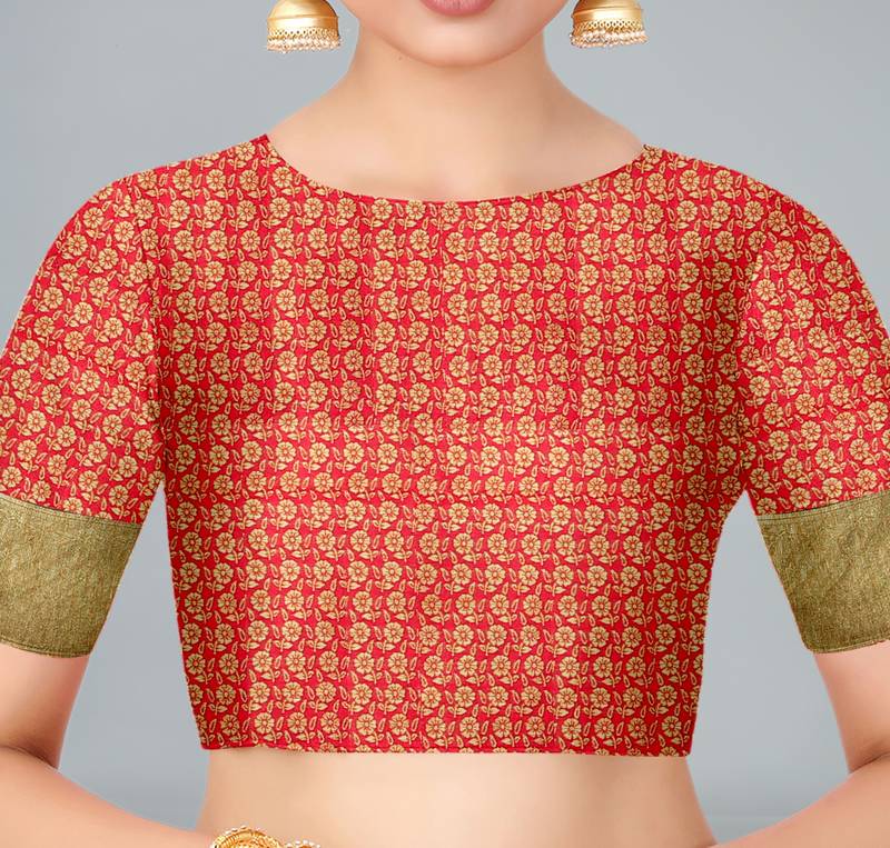Beige woven banarasi silk saree with blouse