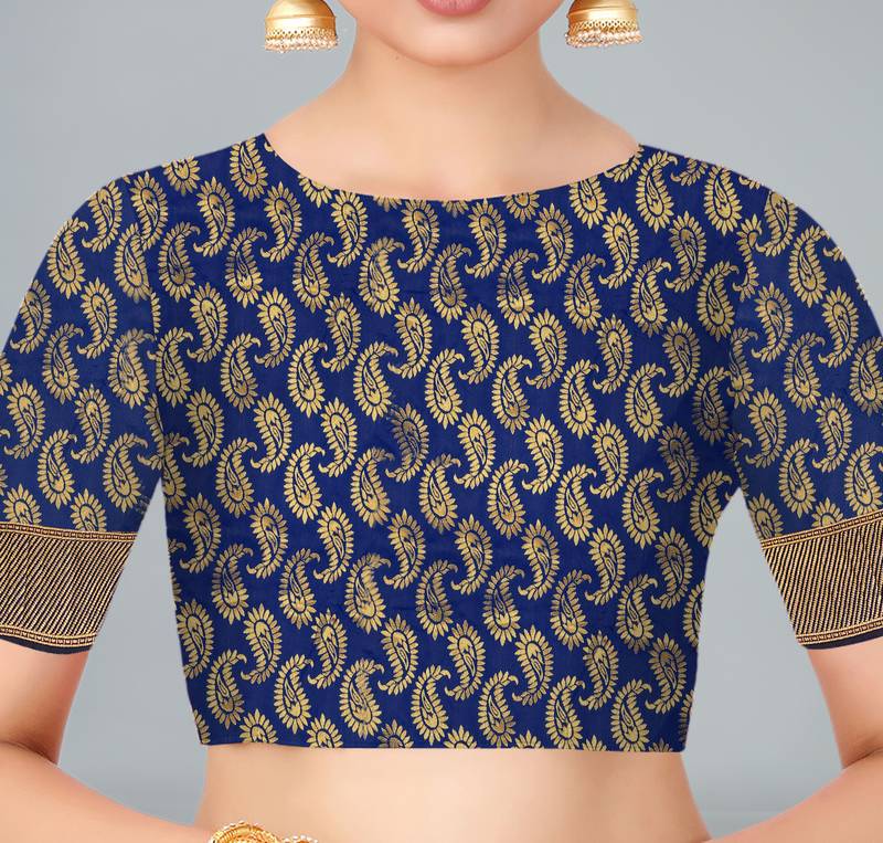 Maroon woven banarasi saree with blouse