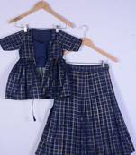 Girl Blue Designer Lahenga Choli Set