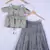 Girl Brocade Sea Green With Grey Colour  Lahenga Choli