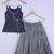 Girl Blue With Grey Lahenga Choli Set