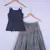 Girl Blue With Grey Lahenga Choli Set