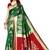 Green woven banarasi silk saree with blouse