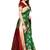 Green woven banarasi silk saree with blouse