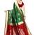 Green woven banarasi silk saree with blouse