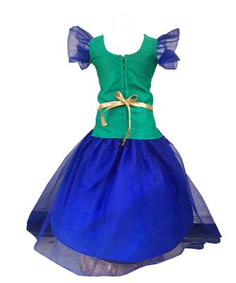  Parrot Green Blue Baby gilrl Lehenga choli,.FULLY STITCHED. 2