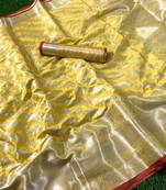 Women'S Designer  Banarasi Kanjivaram Saree With Designer Blouse