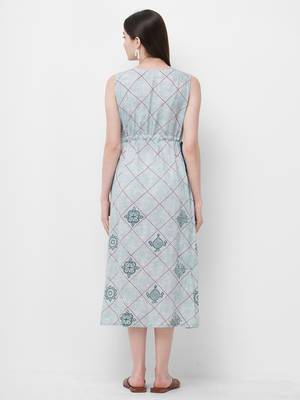 Grey printed rayon ethnic-kurtis 2