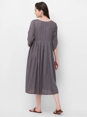 Grey embroidered rayon ethnic-kurtis 2