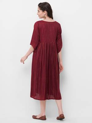 Red embroidered rayon ethnic-kurtis 2