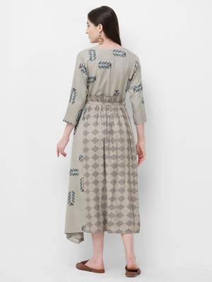 Grey printed rayon ethnic-kurtis 2