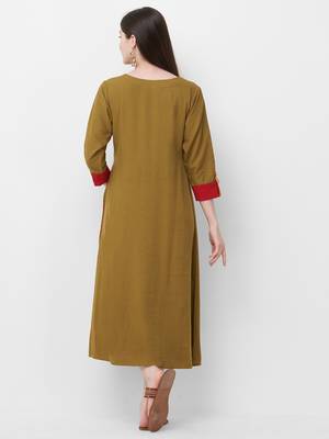 Green printed rayon ethnic-kurtis 2
